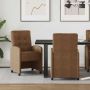 Valgomojo Kėdės su Ratukais 2 pcs Ruda 58 x 67 x 97 cm