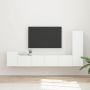 TV spintelių komplektas 3 pcs Balta Apdirbta mediena