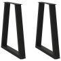 Valgomojo stalo kojelės, V formos, 2 vnt., juodos, 50x(72-73,3) cm, plienas