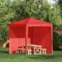 Šventinės palapinės šoninė siena 2 pcs Raudona 200 x 195 cm