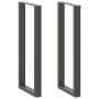Baro stalo kojos, U formos, 2 vnt., antracito spalvos, 50x(110-111) cm, plienas