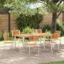 Sodo Kėdė 6 pcs Ruda 56 x 54,5 x 87 cm Kietos akacijos mediena