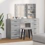 Makiažo stalas 3 pcs Pilka 40 x 41 x 135 cm Apdirbta mediena