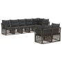 Sodo Sofų Rinkinys 8 pcs Pilka poliratanas