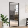 Stiklinės durys „Fretwork“ Juoda 76 x 3.5 x 201.5 cm Aliuminis
