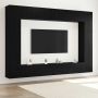 TV spintelių komplektas 8 pcs Juodas ąžuolas 100 x 30 x 30 cm