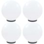LED lempos, rutulio formos, 4vnt., sferinės, 40cm, PMMA