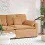 Modulinė sofa, porankiai, galo modulis su pagalvėlėmis, smėlio spalvos, 100 cm