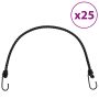 Bungee virvelės su juostelėmis ir kabliukais, 25vnt., 59cm