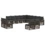 Sodo Sofų Rinkinys 13 pcs Pilka poliratanas