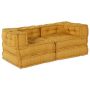 Modulinė sofa 2 pcs Geltona 140 x 70 x 56 cm Audinys