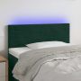 Galvūgalis su LED, tamsiai žalias, 90x5x78/88cm,aksomas