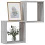 Wall Cube lentynos 2 vnt Pilka Sonoma 30x15x30 cm