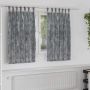 Aksominio tipo užuolaidos 2 pcs Pilka 140 x 140 cm Aksomas