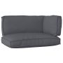 Pallet pagalvių rinkinys 3 pcs Antracitas Oksfordo audinys