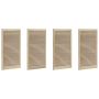 Spintelės durys su durimis 4 pcs Natūrali 110 x 2,1 x 59,5 cm