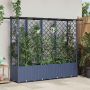 Pakeltas lovas su trelėmis ir stogu Pilka 203 x 40 x 138 cm PP