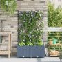 Sodo vazonas 2 pcs Šviesiai Pilka 80 x 40 x 143 cm Plienas