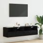 TV sieniniai spintelės 2 pcs Juodas ąžuolas 60 x 30 x 30 cm