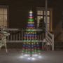 Kalėdų eglutė ant vėliavos stiebo, 180cm, 108 spalvotos LED