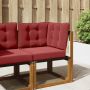 Lauko sofa pagalvėlė 3 pcs Vyno raudonumo Poliesteris