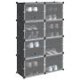Storage Cube Organizer su 8 kubeliais ir durelėmis Black PP