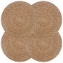 Jūros žolės padėkliukai 4 pcs Natūrali Ø 30 cm 100% Jūros žolė