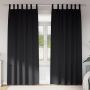 Užuolaidos su žiedais, blokuojančios šviesą 2 pcs Juoda
