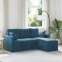 Sofa Mėlyna 198 x 134 x 80 cm Aksomas