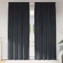 Užtemdymo užuolaidos 2 pcs Tamsiai pilka 140 x 245 cm Aksomas