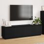 Televizoriaus spintelė su LED Juodas ąžuolas 180 x 38 x 49 cm