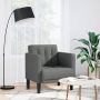 Sofa-kėdė su porankiais, tamsiai pilka, 53 cm, audinys