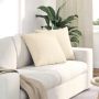 Sofa Pagalvės 2 pcs Kreminė 50 x 50 cm Kordūrinis audinys