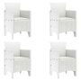 Sodo Kėdė su pagalve 4 pcs Balta 53 x 49 x 85 cm Polipropilenas