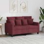 Dvivietė sofa, raudonojo vyno spalvos, 120cm, audinys
