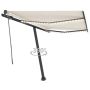 Automatinė markizė su LED/vėjo jutikliu, kreminė, 300x250cm