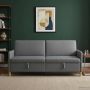 Sofa su saugojimo vieta Tamsiai pilka 192 x 78 x 87 cm