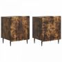 Šalia lovos spintelė 2 pcs Dūminio ąžuolo 43 x 34,5 x 52 cm