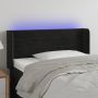 Galvūgalis su LED, juodos spalvos, 83x16x78/88cm, aksomas