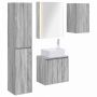 Vonios spintos komplektas 5 pcs Pilka Sonoma 53 x 15,5 x 70 cm