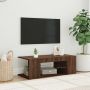Televizoriaus spintelė su LED, ruda ąžuolo, 90x39x30cm