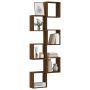 Wall Cube Lentynos 6 vnt Rudas ąžuolas 30x15x30 cm