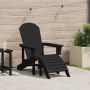 Adirondack kėdė Juoda 82 x 74 x 92 cm HDPE