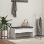 Koridoriaus suolas su pagalve Balta 80 x 38 x 46 cm