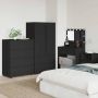 Saugojimo spintos 2 pcs Juoda 80 x 48 x 105 cm Apdirbta mediena