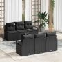 Sofos komplektas 7 pcs Juoda poliratanas
