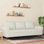 Trivietė sofa, kreminės spalvos, 180cm, aksomas