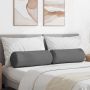 Pagalvės 2 pcs Tamsiai pilka Ø 25 x 70 cm audinys
