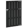 Sodo vartai 100 x 150 cm WPC ir aliuminis Juoda