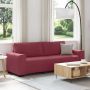 Trivietė sofa, vyno raudonumo, 220x77x82 cm, audinys